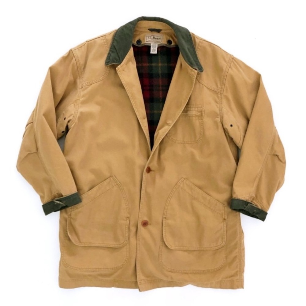 Vintage LL BEAN Men's Flannel Field Work Chore Coat Sz L